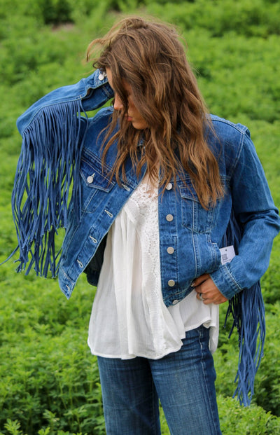 Scully Fringe Jean Jacket - The Frosted Cowgirls