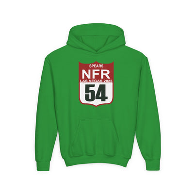 Youth Hoodie — "Spears NFR Las Vegas 2025" Rodeo Shield 54