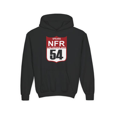 Youth Hoodie — "Spears NFR Las Vegas 2025" Rodeo Shield 54