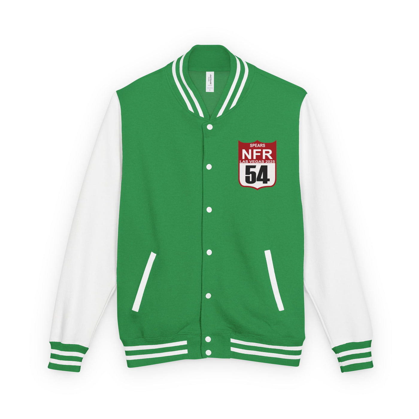 Jordan Spears- Letterman Jacket — NFR 54 Patch Varsity Jacket