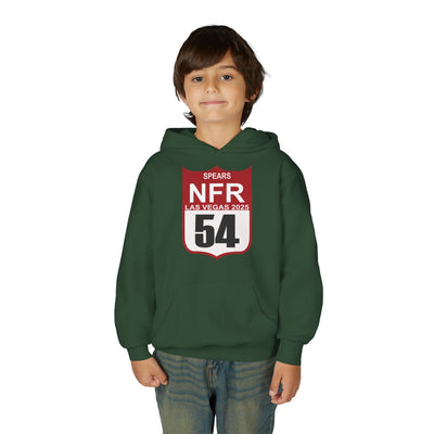Youth Hoodie — "Spears NFR Las Vegas 2025" Rodeo Shield 54