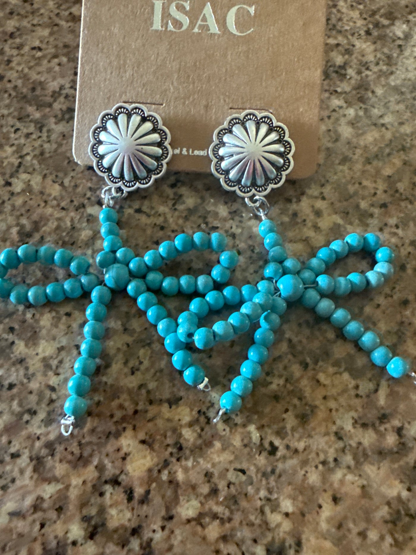 The Concho Bow Turquoise  Earring