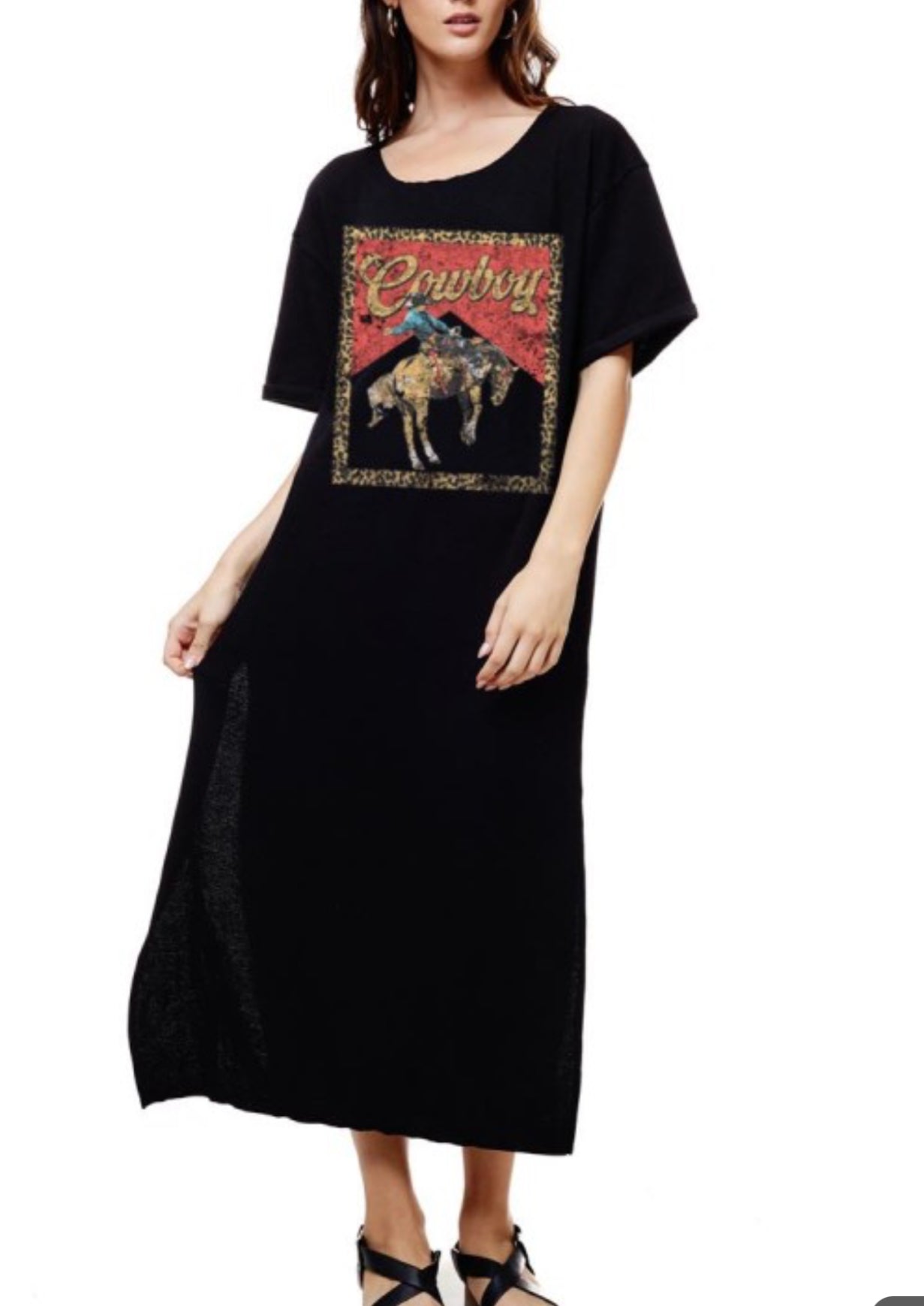 Cowboy Cheetah Black dress