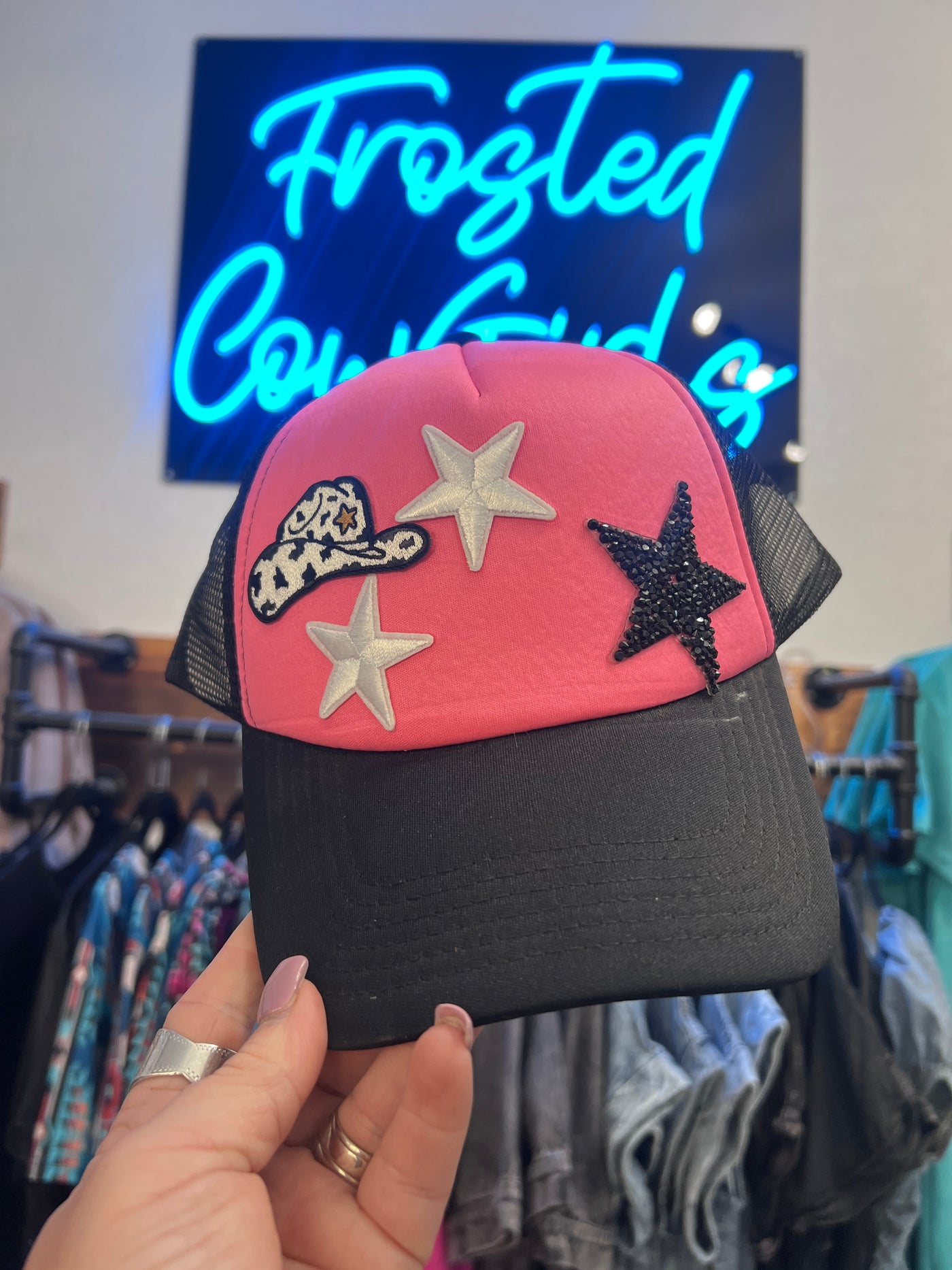 Pink star Trucker hat