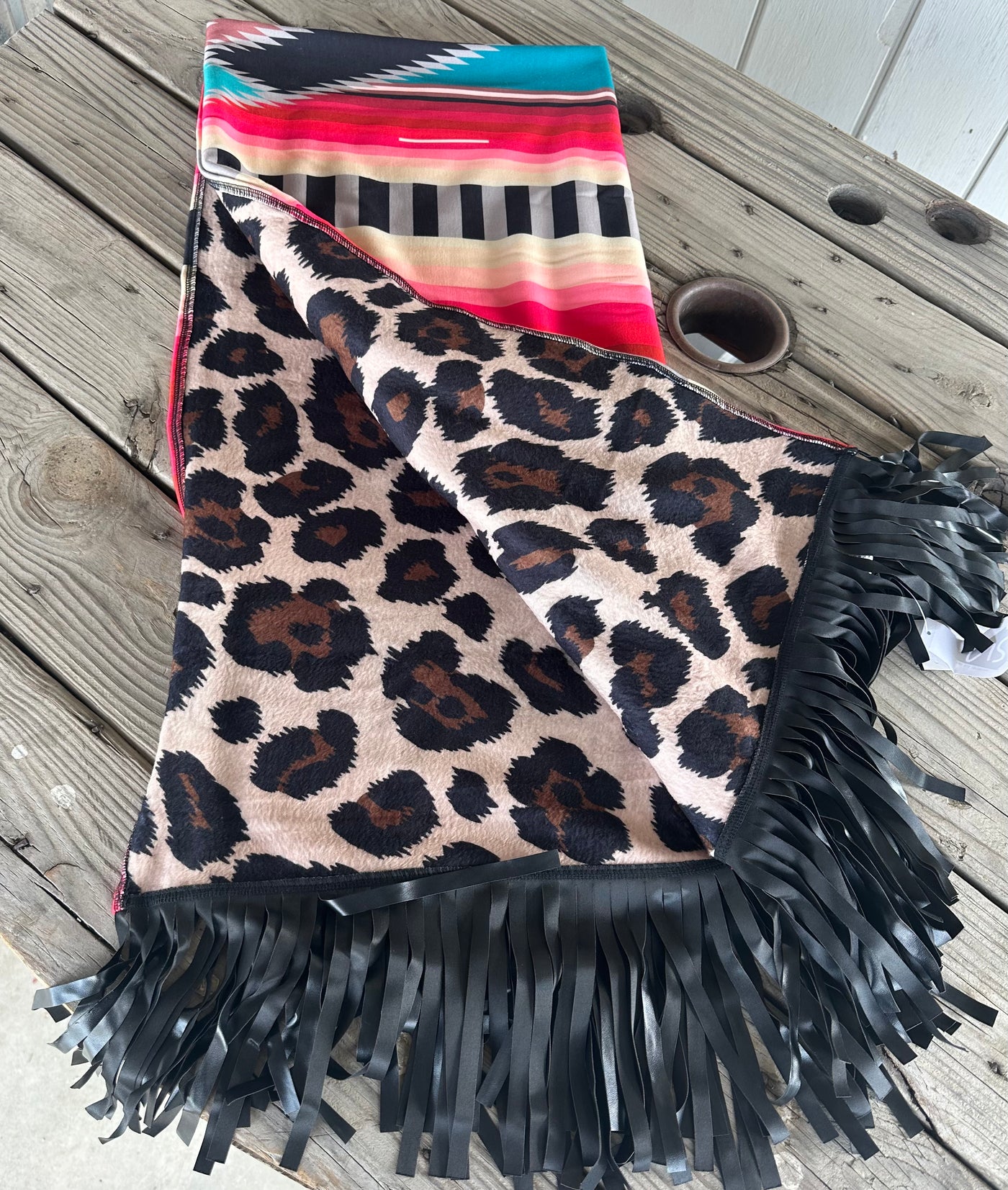 Cheetah Fringe Blanket