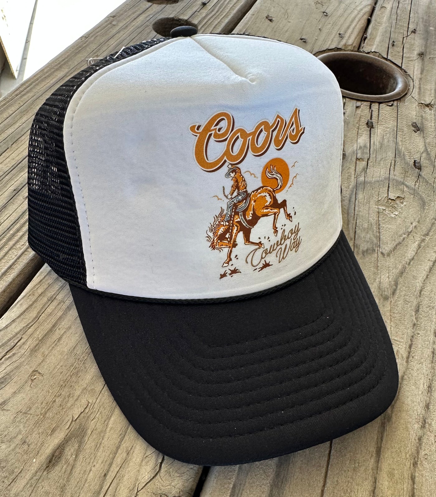 Coors Cowboy Way white cap