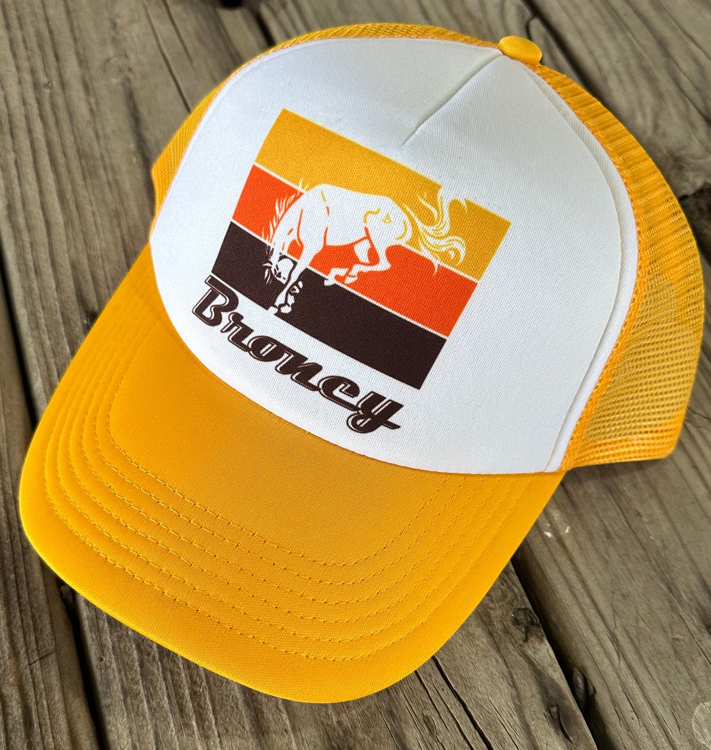 Broncy Yellow Trucker Hat