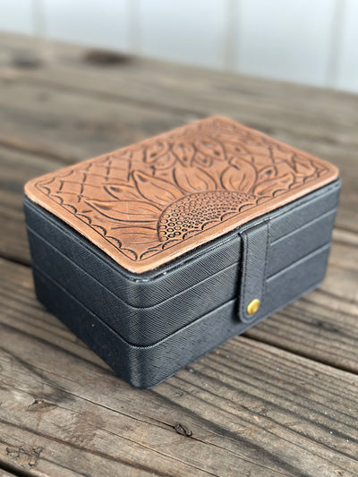 Large Tooled Leather Jewelry Boxes