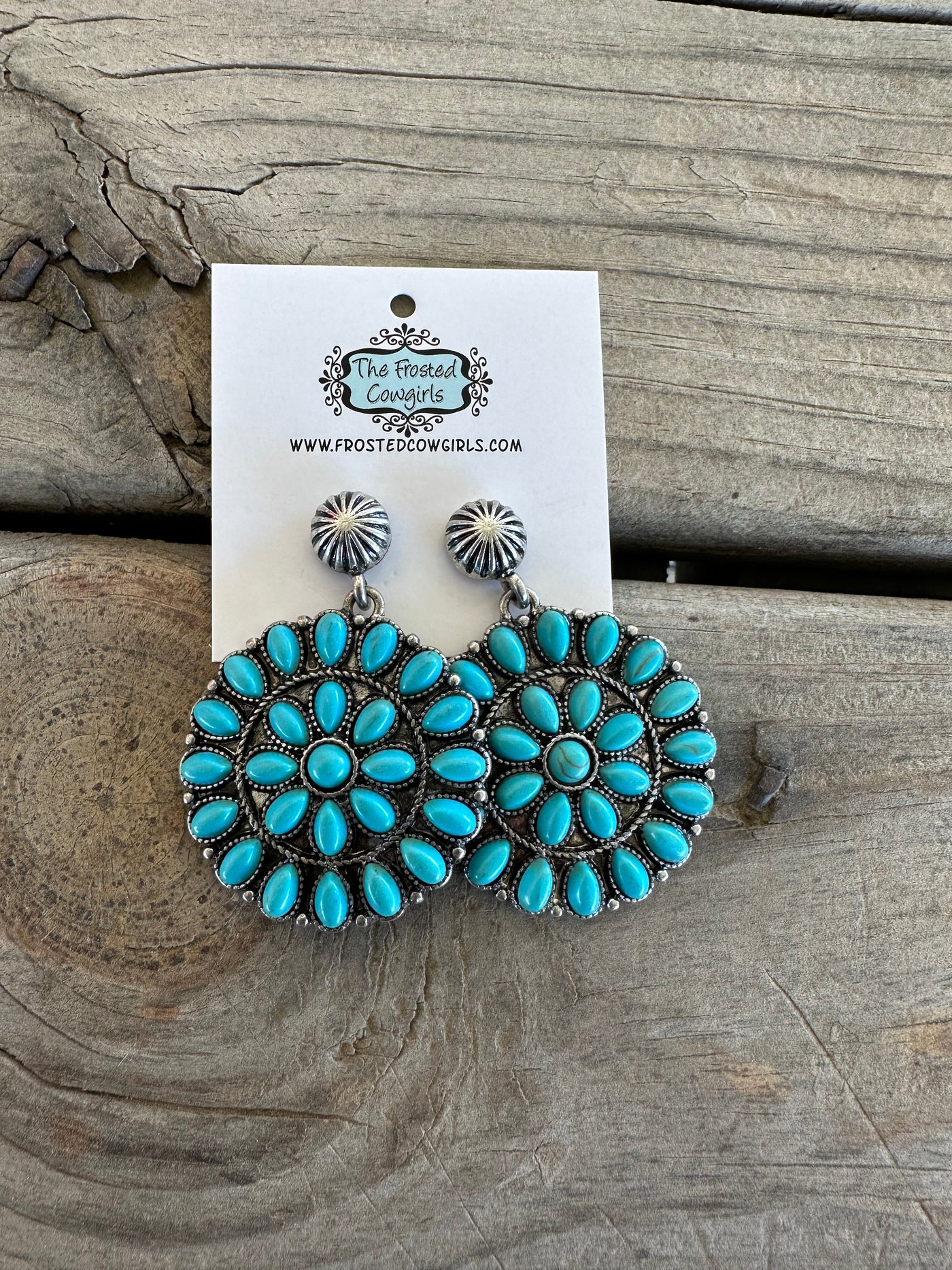 Concho Turquoise Flower earring