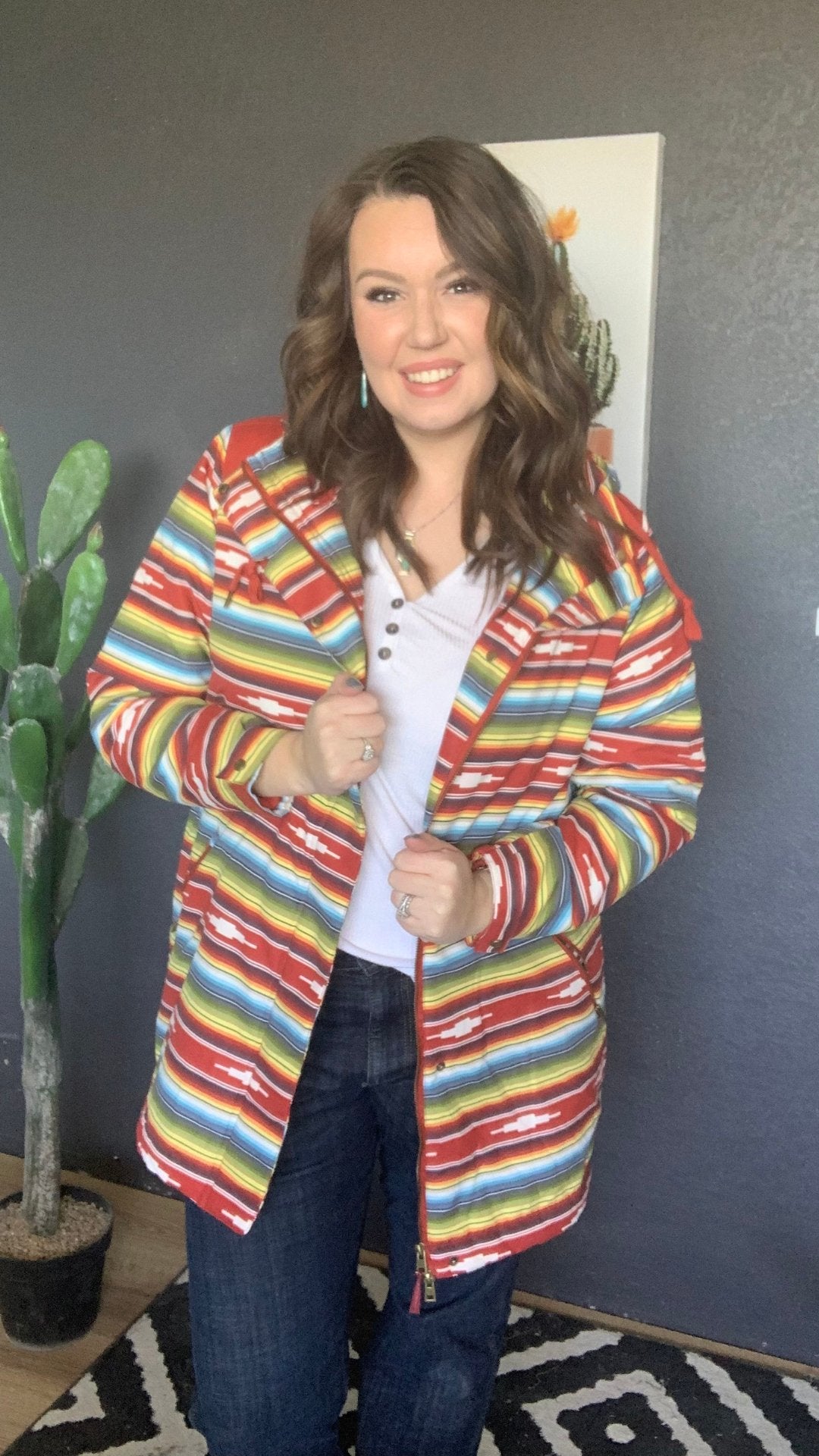 Aspen aztec hooded jacket - The Frosted Cowgirls