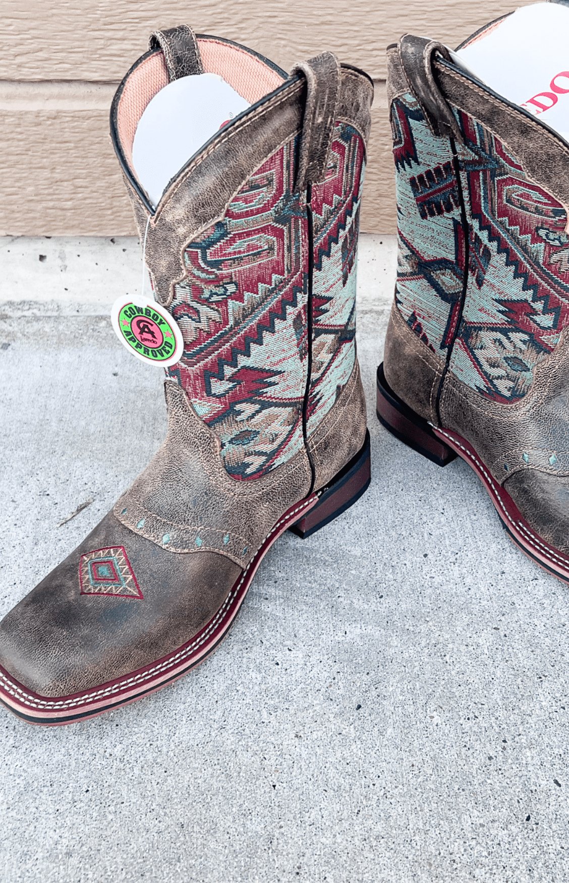 Laredo Taupe with Aztec Boots - The Frosted Cowgirls