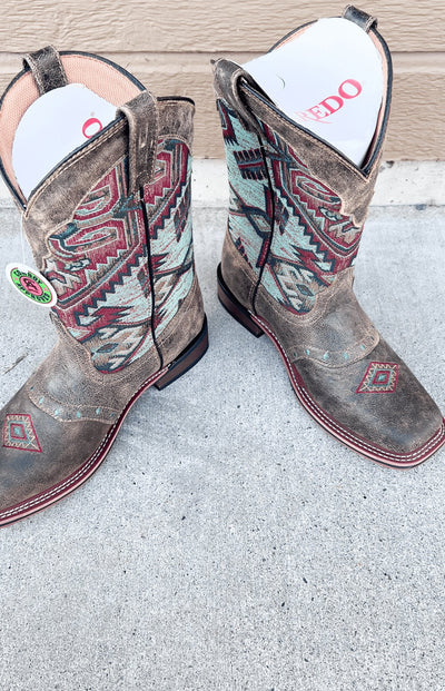 Laredo Taupe with Aztec Boots - The Frosted Cowgirls
