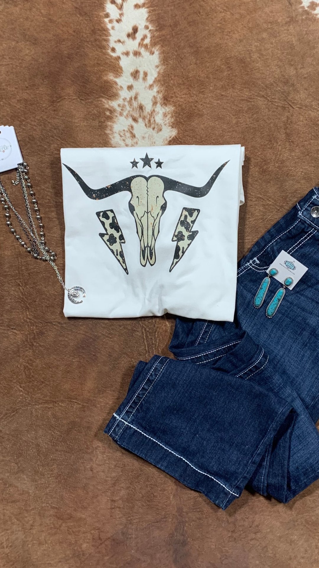 Leopard Desert Skull Western Tee - The Frosted Cowgirls