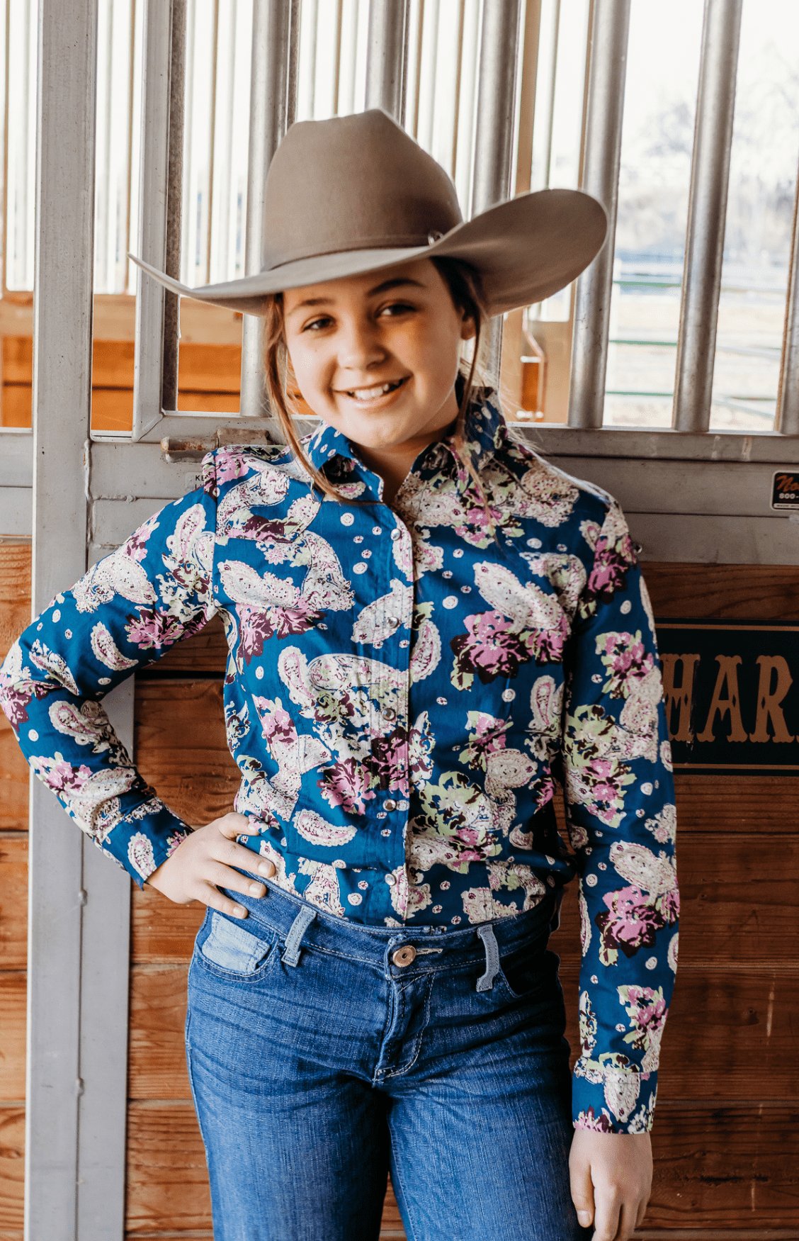 Little Girls Rodeo Button Up - The Frosted Cowgirls