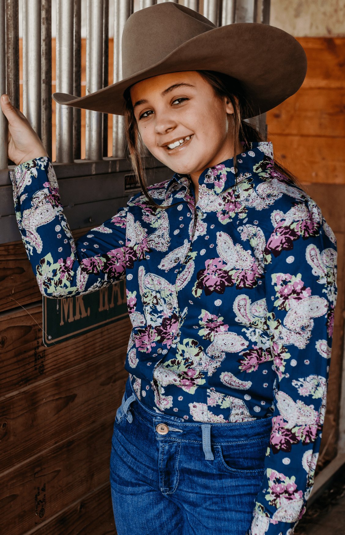 Little Girls Rodeo Button Up - The Frosted Cowgirls