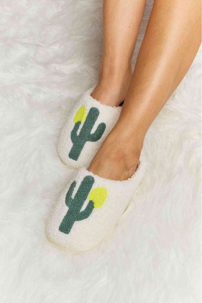 Melody Cactus Plush Slide Slippers - The Frosted Cowgirls