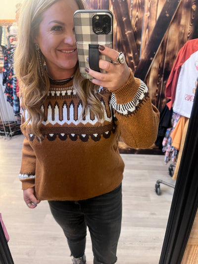 The Brown Basic Sweater - The Frosted Cowgirls