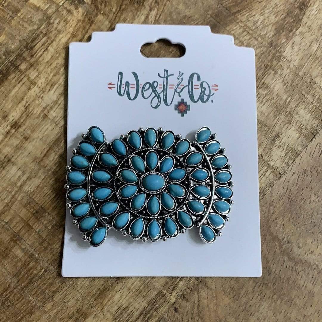 Turquoise Bowtie Cluster Pin - The Frosted Cowgirls