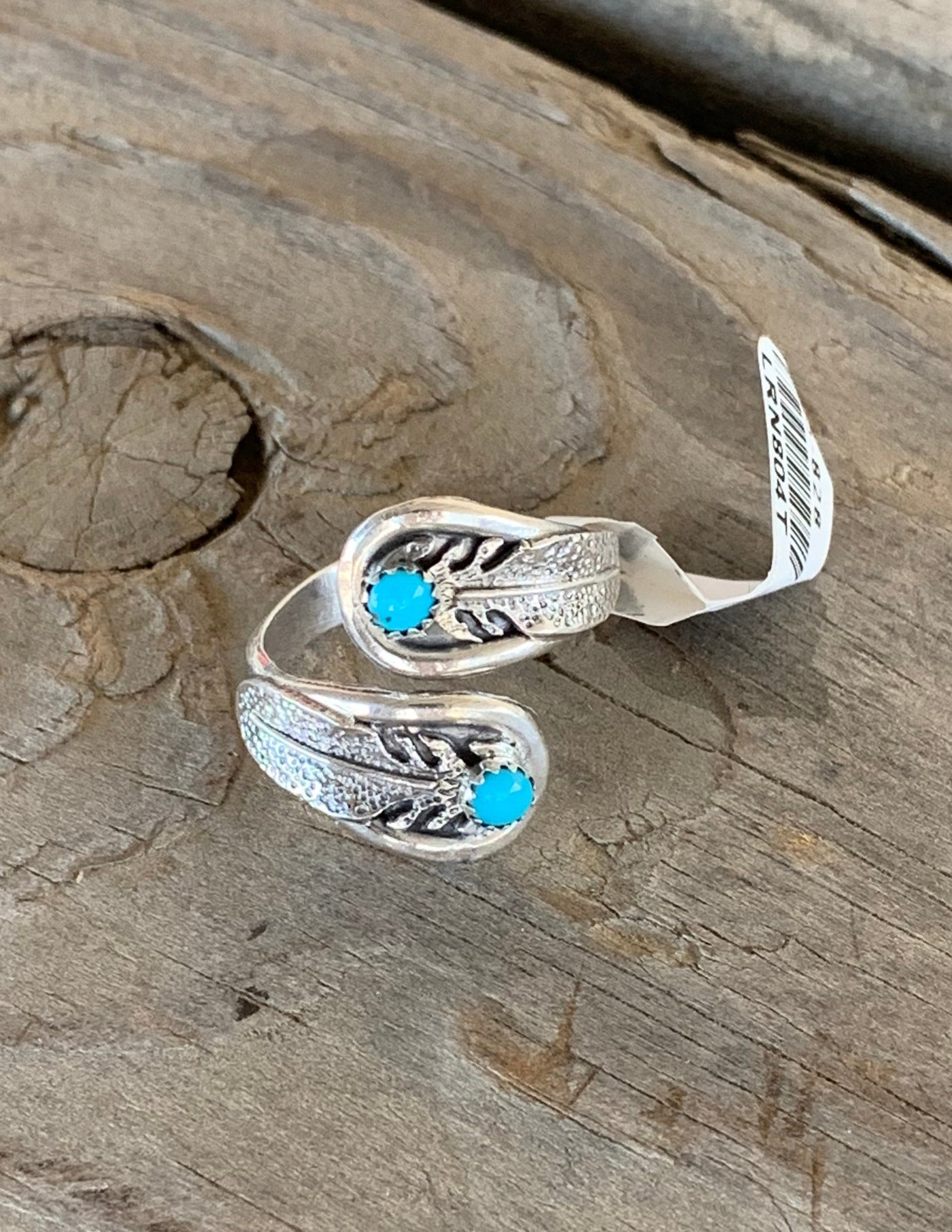 Turquoise Feather Wrap Ring - The Frosted Cowgirls