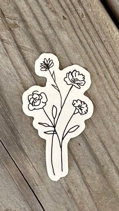 Wildflower Bouquet Sticker - The Frosted Cowgirls